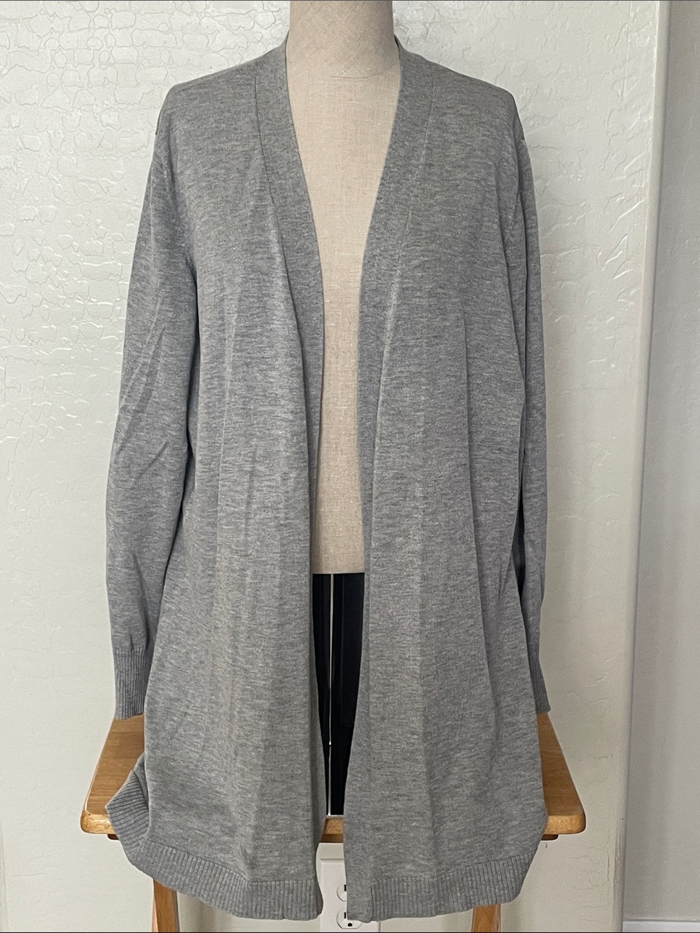 Christopher & Banks Light Gray Open-Front Women's Cardigan